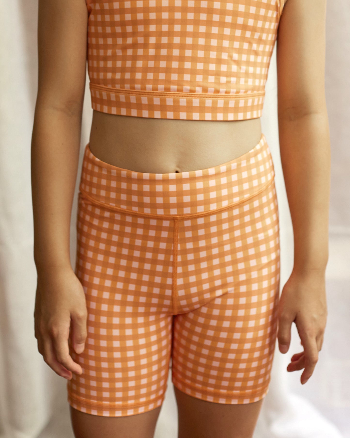 BIKE SHORTS | AMBER GINGHAM